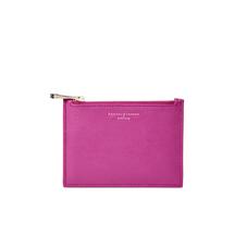 Small Essential Pouch in Orchid Saffiano