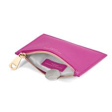 Small Essential Pouch in Orchid Saffiano