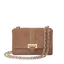 Large Lottie Bag in Camel Suede & Camel Lizard