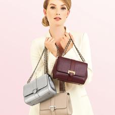 Small Lottie Bag in Deep Shine Lilac Small Croc