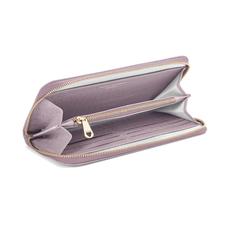 Continental Clutch Zip Wallet in Deep Shine Lilac Croc
