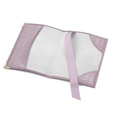 Passport Cover in Deep Shine Lilac Small Croc