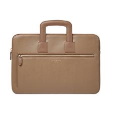 Connaught Document Case in Camel Saffiano