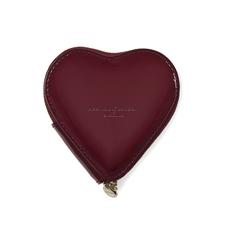 Heart Coin Purse in Deep Shine Cherry Patent