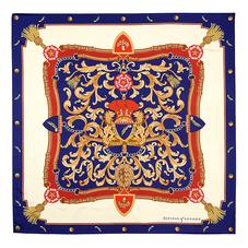 Signature Silk Twill Scarf in Blue (27.5