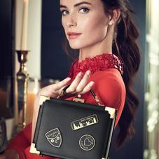 Mini Trunk Clutch in Orchid Saffiano