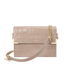 Chelsea Bag in Deep Shine Soft Taupe Croc