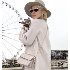 Chelsea Bag in Deep Shine Soft Taupe Croc