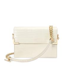Chelsea Bag in Deep Shine Ivory Small Croc