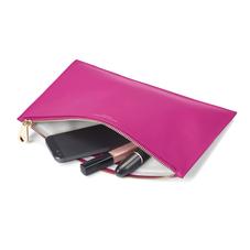 Large Essential Flat Pouch in Orchid Saffiano