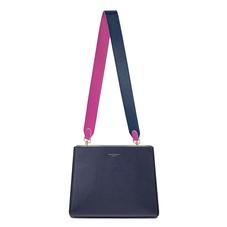 Small Ella Hobo in Bluemoon Pebble with Orchid & Navy Strap