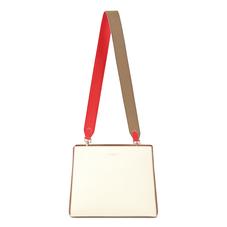 Small Ella Hobo in Ivory Pebble with Dahlia & Camel Strap