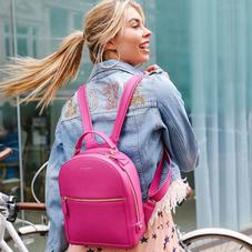 Small Mount Street Backpack in Orchid Saffiano