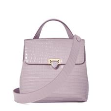 Soho Backpack in Deep Shine Lilac Small Croc
