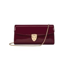 Mini Eaton Clutch in Deep Shine Cherry Patent