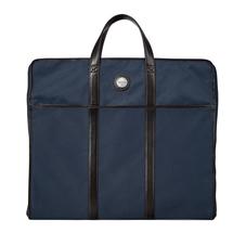 Aerodrome Travel Carrier in Navy Canvas & Dark Brown Pebble