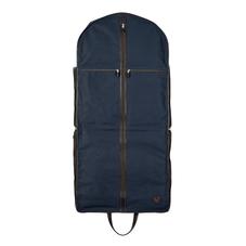Aerodrome Travel Carrier in Navy Canvas & Dark Brown Pebble