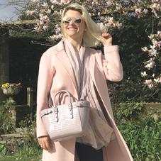 Mini Marylebone Tote in Deep Shine Lilac Small Croc