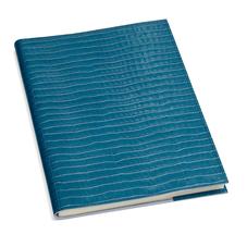 A4 Refillable Leather Journal in Deep Shine Topaz Small Croc
