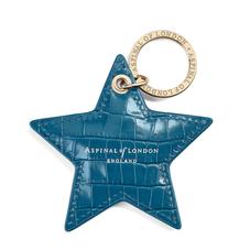 Star Keyring in Deep Shine Topaz Small Croc