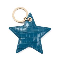 Star Keyring in Deep Shine Topaz Small Croc