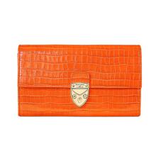 Mayfair Purse in Deep Shine Amber Small Croc