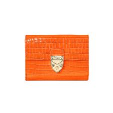Small Mayfair Purse in Deep Shine Amber Small Croc