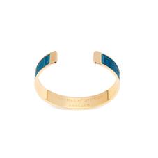 Cleopatra Skinny Cuff Bracelet in Deep Shine Topaz Small Croc