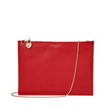 Soho Clutch in Scarlet Saffiano