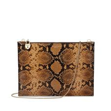 Soho Clutch in Mustard Python Print