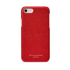 iPhone 7/8 Leather Cover in Scarlet Saffiano