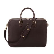 Small Mount Street Bag in Brown Saffiano