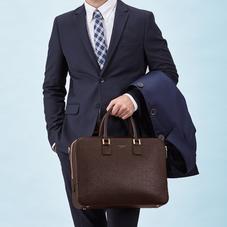 Small Mount Street Bag in Brown Saffiano
