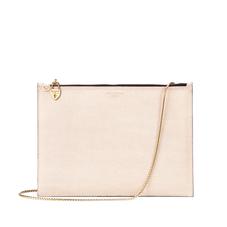 Soho Double Sided Clutch in Monochrome Saffiano & Smooth Black