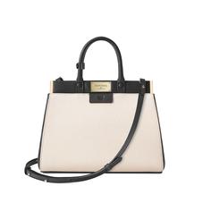Small Florence Snap Bag in Monochrome Saffiano