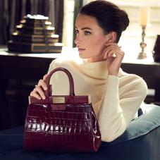 Small Florence Snap Bag in Monochrome Saffiano