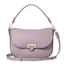 Slouchy Saddle Bag in Lilac Pebble
