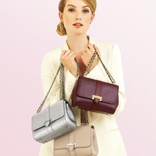 Small Lottie Bag in Camel Suede & Camel Lizard