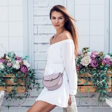 Portobello Bag in Deep Shine Lilac Small Croc & Smooth Lilac