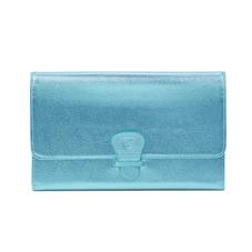 Classic Travel Wallet in Misty Blue Metallic