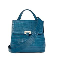 Soho Backpack in Deep Shine Topaz Small Croc