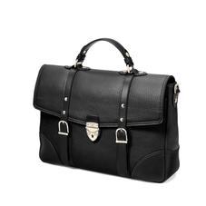 Large City Mollie Satchel in Black Pebble