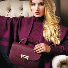 Letterbox Saddle Bag in Deep Shine Topaz Small Croc