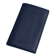 Large Breast Pocket Wallet in Navy Saffiano