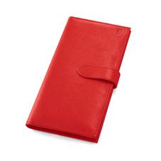Lindberg Travel Wallet with Passport Cover in Scarlet Pebble