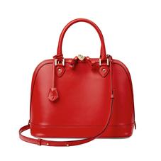 Hepburn Bag in Smooth Scarlet