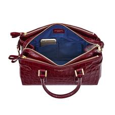 Brook Street Bag in Deep Shine Bordeaux Croc