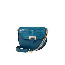 Portobello Bag in Topaz Kaviar & Deep Shine Small Croc