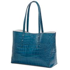 Regent Tote in Topaz Croc (with A-Stitched Side Panels)