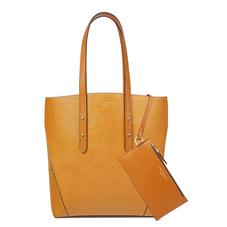 Essential Tote in Mustard Saffiano (with A-Stitched Side Panels)